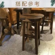 【吉迪市柚木家具】木紋造型吧檯高椅 EFACH023B(大地木質感 大氣粗曠 島國風格 原始紋理 森林自然系)