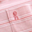 【ROBERTA 諾貝達】男裝 條紋短袖POLO衫-粉(嚴選精梳棉)