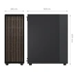 【Fractal Design】North XL Charcoal Black TG Dark 電腦機殼-胡桃木/黑(限量首賣加碼送FD風扇)