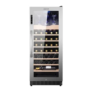 【LEZUN/樂尊】嵌入式智能電子保濕酒櫃 LZ-158L02(不銹鋼紅酒櫃 儲酒櫃 冷藏櫃)