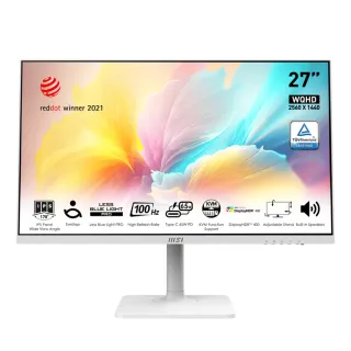 【MSI 微星】27型 Modern MD272QXPW 100Hz 美型螢幕 白色