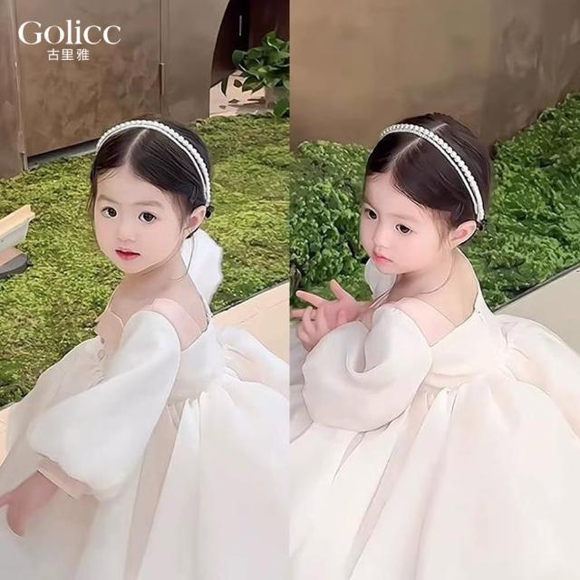 【Golicc】髮箍 可愛小公主 氣質珍珠(髮飾 頭飾 禮物 週年慶 滿額贈)