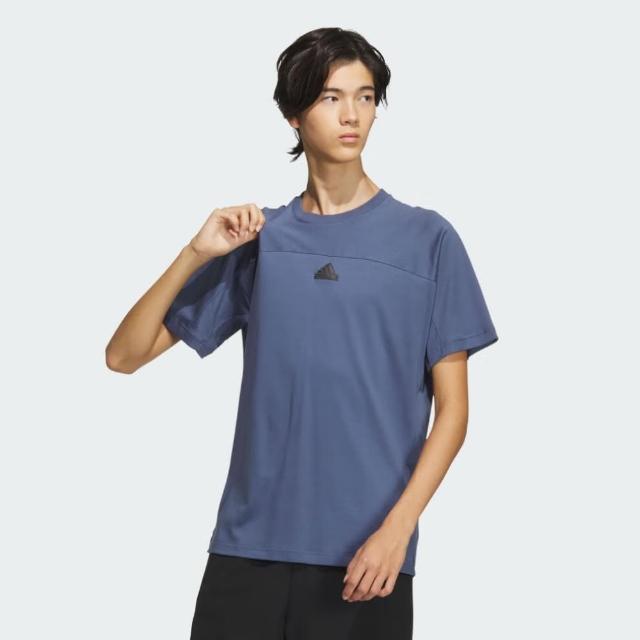 【adidas 愛迪達】上衣 男款 短袖上衣 運動 TH COOL TEE 藍 IT3938