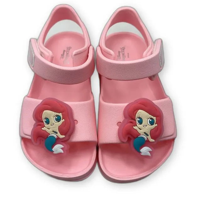 【Disney 迪士尼】MIT小美人魚電燈涼拖鞋(嬰幼童鞋 迪士尼童鞋)