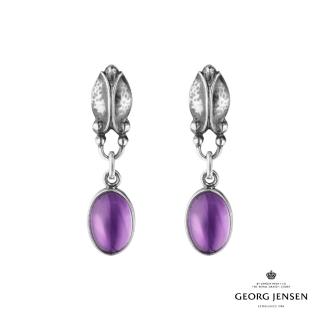 【Georg Jensen 官方旗艦店】MOONLIGHT BLOSSOM 耳環(純銀 紫水晶 耳環)