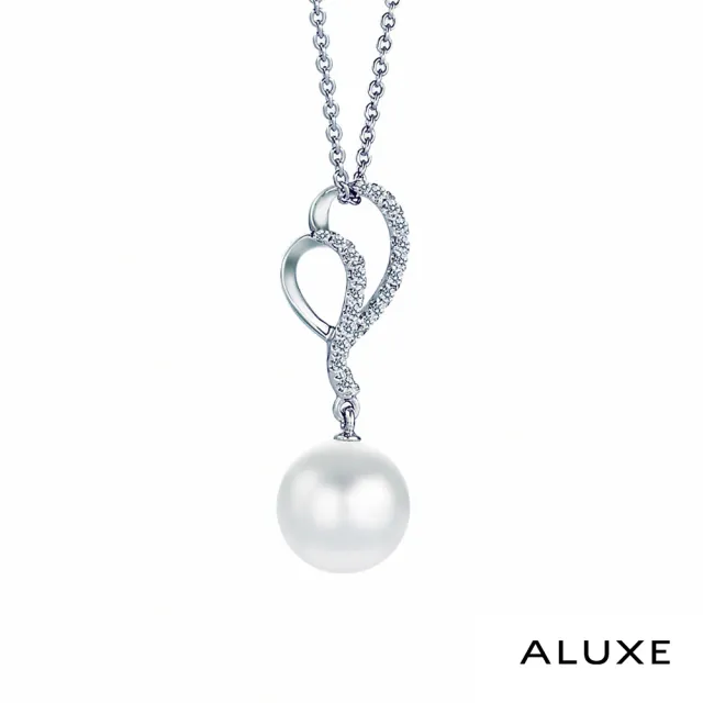 【ALUXE 亞立詩】18K金 天然淡水珍珠 珍珠鑽石項鍊 蓓蕾之愛 NN0830