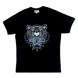【KENZO】男款 虎面圖案 短袖T恤-黑色(S號)