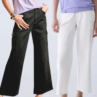 【ILEY 伊蕾】帥氣復古工裝牛仔褲(兩色；M-XL；1242268607)