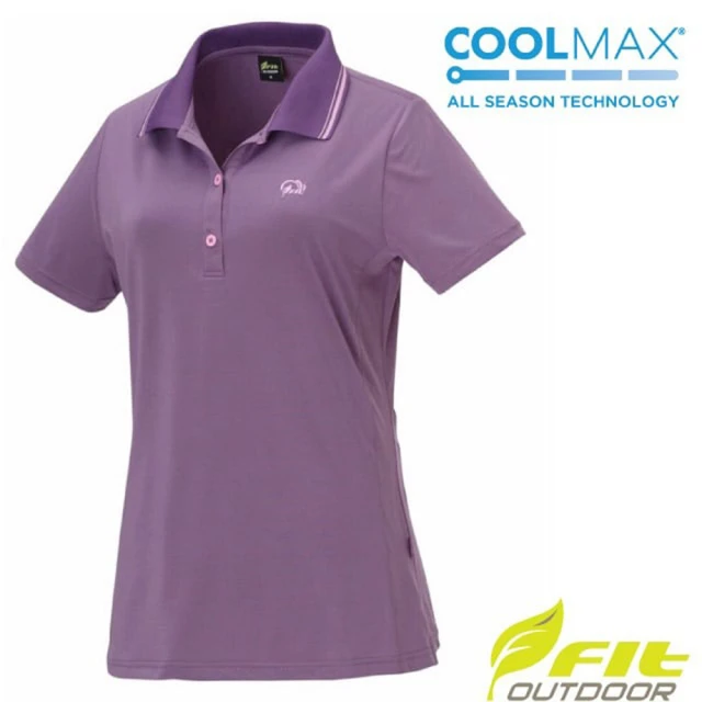 【FIT】女 Coolmax吸濕排汗短袖POLO衫.休閒衫.運動上衣(MS2105-62 深芋紫)
