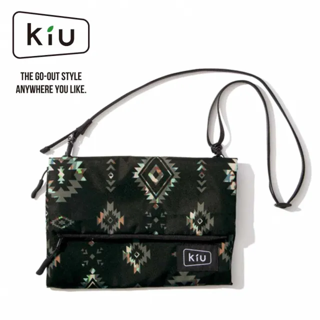 【KIU】日本 原廠貨 中性 WATER REPELLENT STORAGE SACOCHE 隨身包 健行/生活/旅行 黑色圖