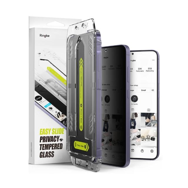 【Ringke】Galaxy S24 Ultra Privacy Tempered Glass 防窺鋼化玻璃螢幕保護貼－2入(Rearth附安裝工具)