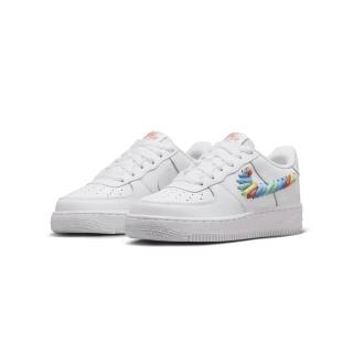 【NIKE 耐吉】Nike Air Force 1 Low GS”Rainbow Swoosh 彩虹編織 FQ4948-100(AF1 大童鞋 休閒鞋)