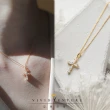 【Vividventure 亞帝芬奇】14K 天然真鑽 十字架造型 鑽石 項鍊 恩典光芒(多選款)
