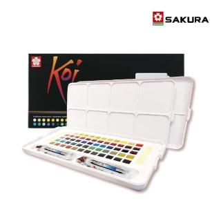 【SAKURA 櫻花】攜帶式寫生用塊狀水彩60色(贈空白書籤本)