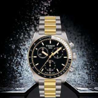 【TISSOT 天梭 官方授權】PR516 經典復刻計時腕錶 男錶 手錶(T1494172205100/40mm雙色)