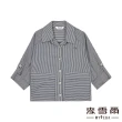 【MYVEGA 麥雪爾】大口袋造型條紋襯衫-黑(2024春夏新品)