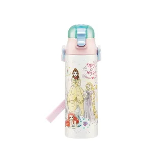 【Skater】迪士尼 兒童用按押開蓋水壺 保冷保溫瓶 580ml 公主集合(餐具雜貨)