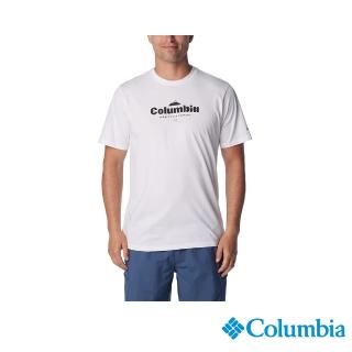 【Columbia 哥倫比亞 官方旗艦】男款-CSCLOGO短袖上衣-白色(UAO13630WT/IS)