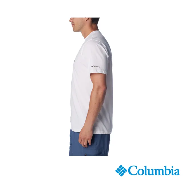 【Columbia 哥倫比亞 官方旗艦】男款-CSC™LOGO短袖上衣-白色(UAO13630WT/IS)