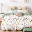 【DUYAN 竹漾】純棉 植物花卉風格 四件式兩用被床包組 多款任選(加大)