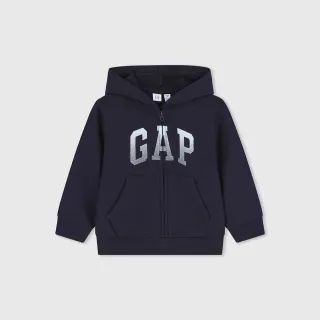 【GAP】男幼童裝 Logo連帽外套-海軍藍(429225)