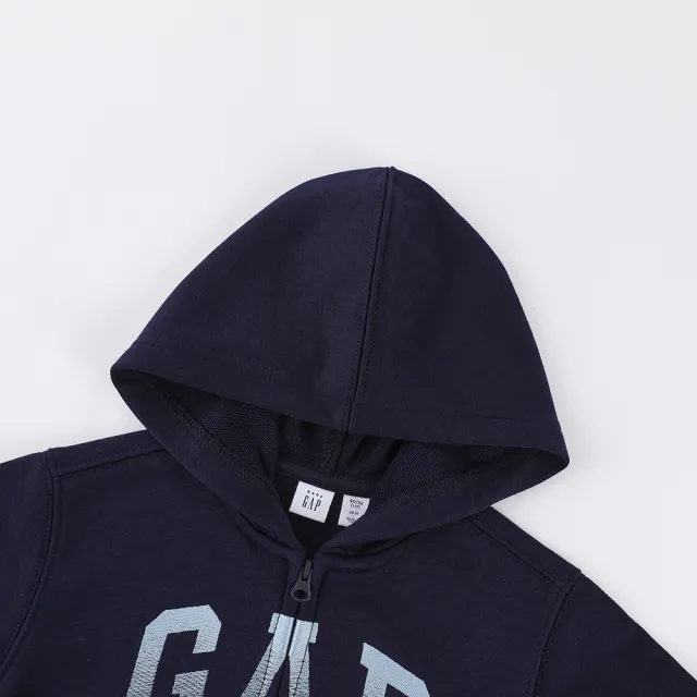 【GAP】男幼童裝 Logo連帽外套-海軍藍(429225)