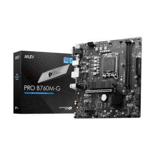 【MSI 微星】PRO B760M-G 主機板+威剛 D5 8G/4800 記憶體