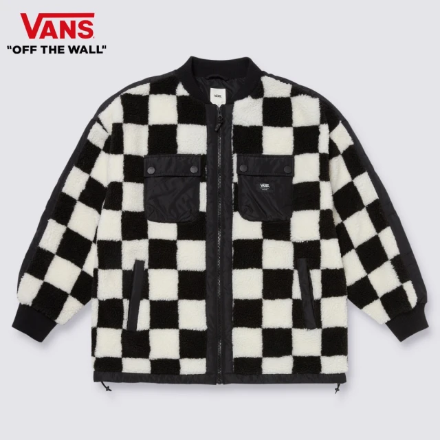 VANS 官方旗艦 Faux Checker 女款黑色棋盤格