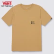 【VANS 官方旗艦】Collage 男女款泥黃色短袖口袋T恤