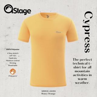 【AStage】Cypress T-Shirt 透氣快乾短袖排汗衣 男 蜂蜜橘(銀離子機能運動上衣)