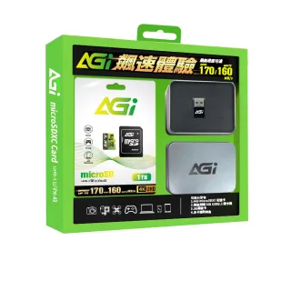 【AGI】microSDXC UHS-1 U3 V30 A2 1TB 記憶卡禮盒組(Made in  Taiwan)