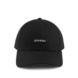 【Dickies】男女款黑色純棉簡約刺繡Logo棒球帽｜DK012465BLK