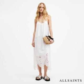 【ALLSAINTS】AREENA 刺繡細肩中長版洋裝 W171DA(修身版型)