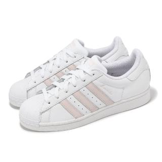 【adidas 愛迪達】休閒鞋 Superstar W 女鞋 白 粉 皮革 貝殼頭 三葉草 經典 愛迪達(IE3001)