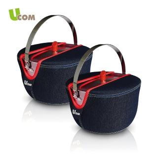 【瑞康屋UCOM】牛仔系列蝴蝶結防溢提鍋附提袋(19cm2入組)