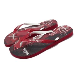 【havaianas 哈瓦仕】拖鞋 Top Marvel 男鞋 女鞋 紅 白 漫威 鋼鐵人 人字拖 夾腳拖 巴西(41395113456U)