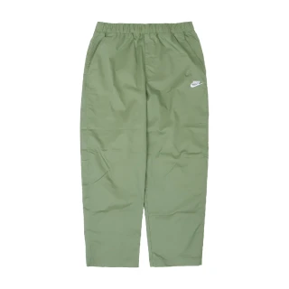 【NIKE 耐吉】長褲 Club Pants 男款 綠 白 直筒 梭織 抽繩 褲子(DX3337-386)