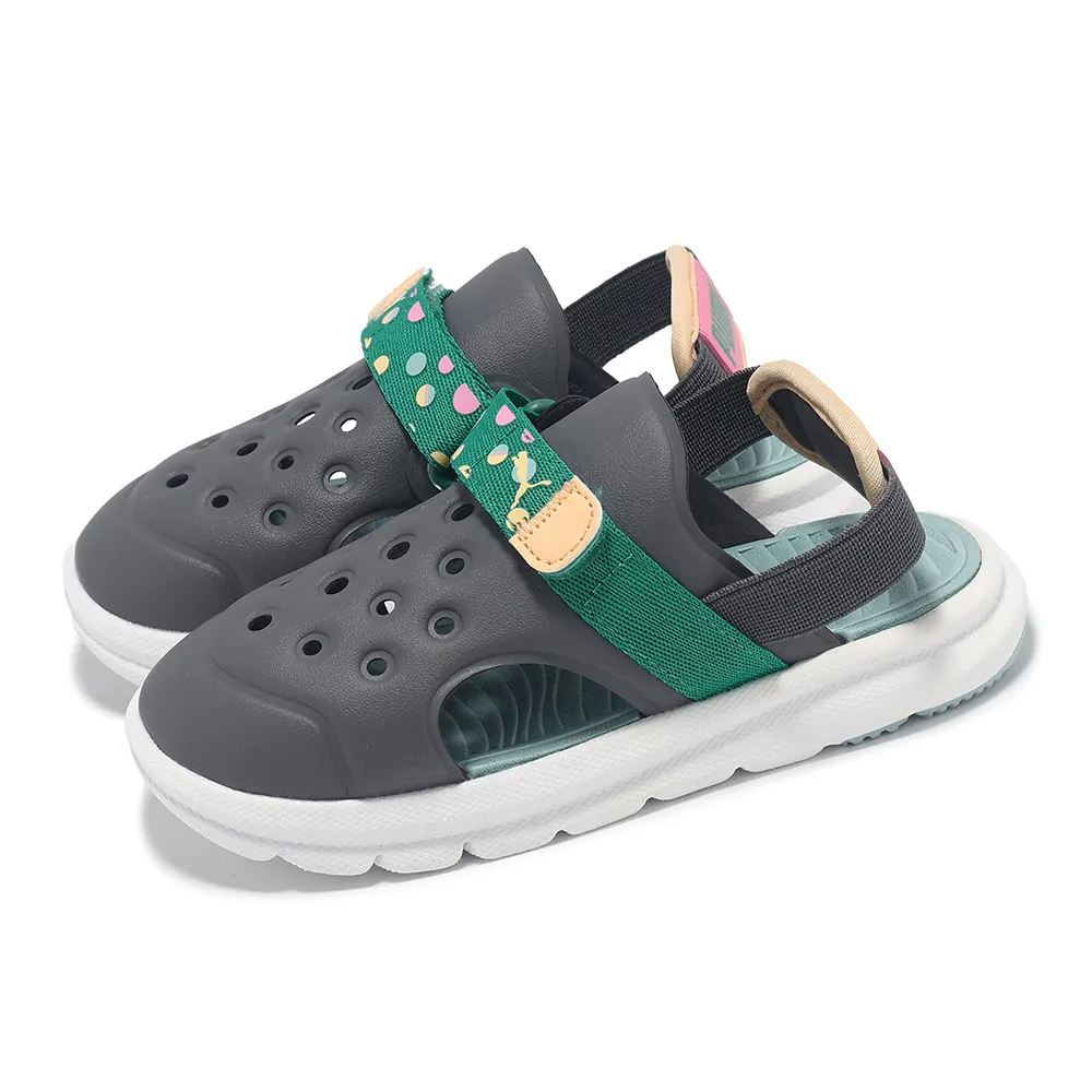 PUMA】兒童涼鞋EvolvSandal Smmer Camp AC INF 小童灰魔鬼氈透氣學步鞋 