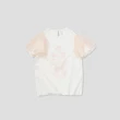 【GAP】女童裝 Logo圓領短袖T恤-白色(890404)