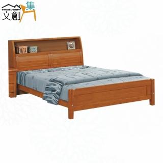 【文創集】秋意5尺雙人實木床臺組合(床頭箱＋床底＋不含床墊)