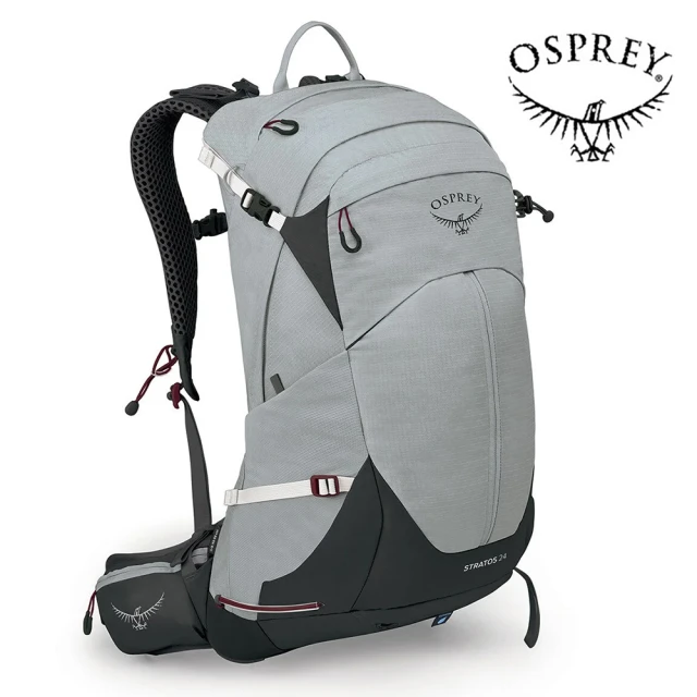 Osprey Stratos 24 透氣網架健行登山背包 24L 男款 煙霧灰(登山背包 健行背包 運動背包)