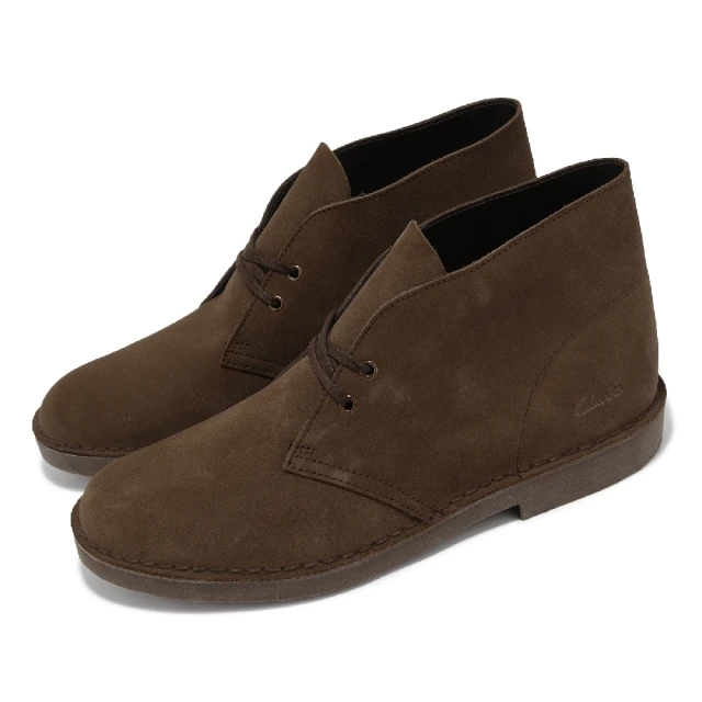 【Clarks】休閒鞋 Desert Boot 2 男鞋 棕 沙漠靴 皮革 短靴 英倫風 克拉克(26161250)