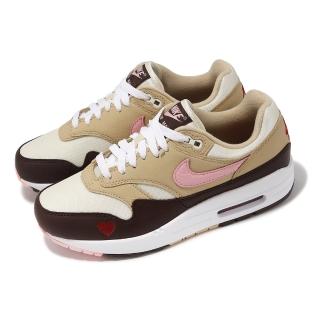 【NIKE 耐吉】休閒鞋 Wmns Air Max 1 87 女鞋 情人節 巧克力色 米白 氣墊 復古(FZ4346-200)