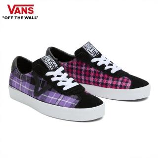 【VANS 官方旗艦】Sport Low 男女款紫色格紋/粉紅色格紋拼布滑板鞋/休閒鞋