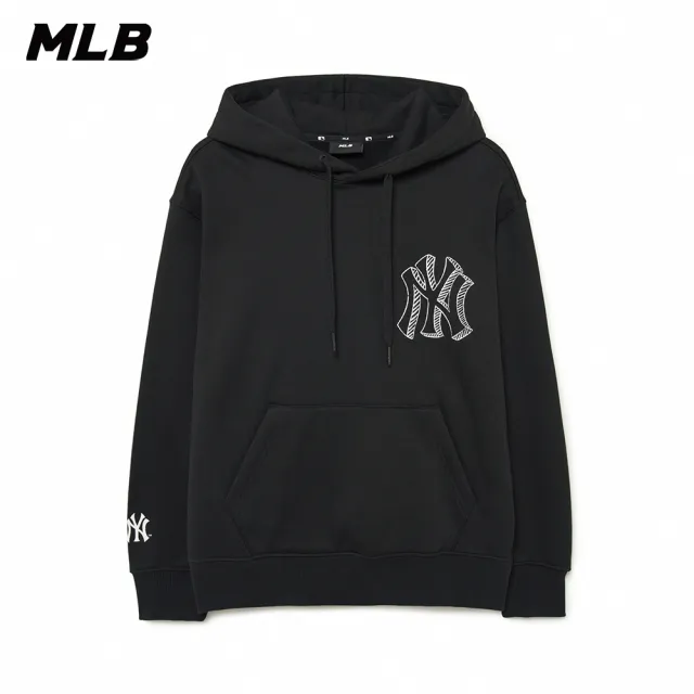 【MLB】大Logo連帽上衣 帽T 紐約洋基隊(3AHDB0336-50BKS)