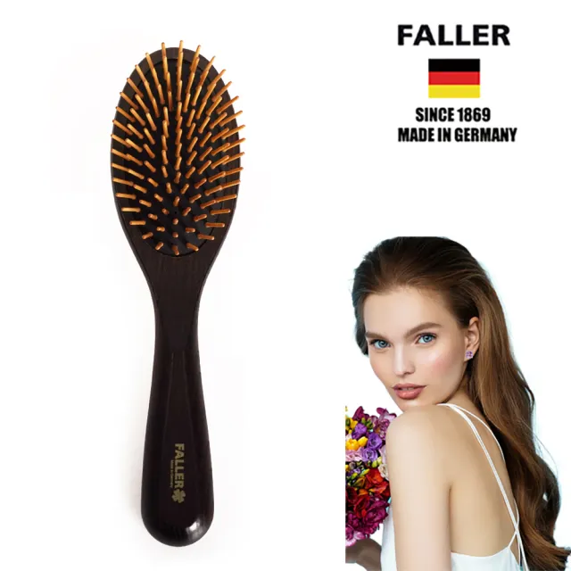 【FALLER 芙樂】德國製FSC大尺寸梣木氣墊木齒梳防靜電(氣墊梳/梳頭按摩美容/10週年慶)