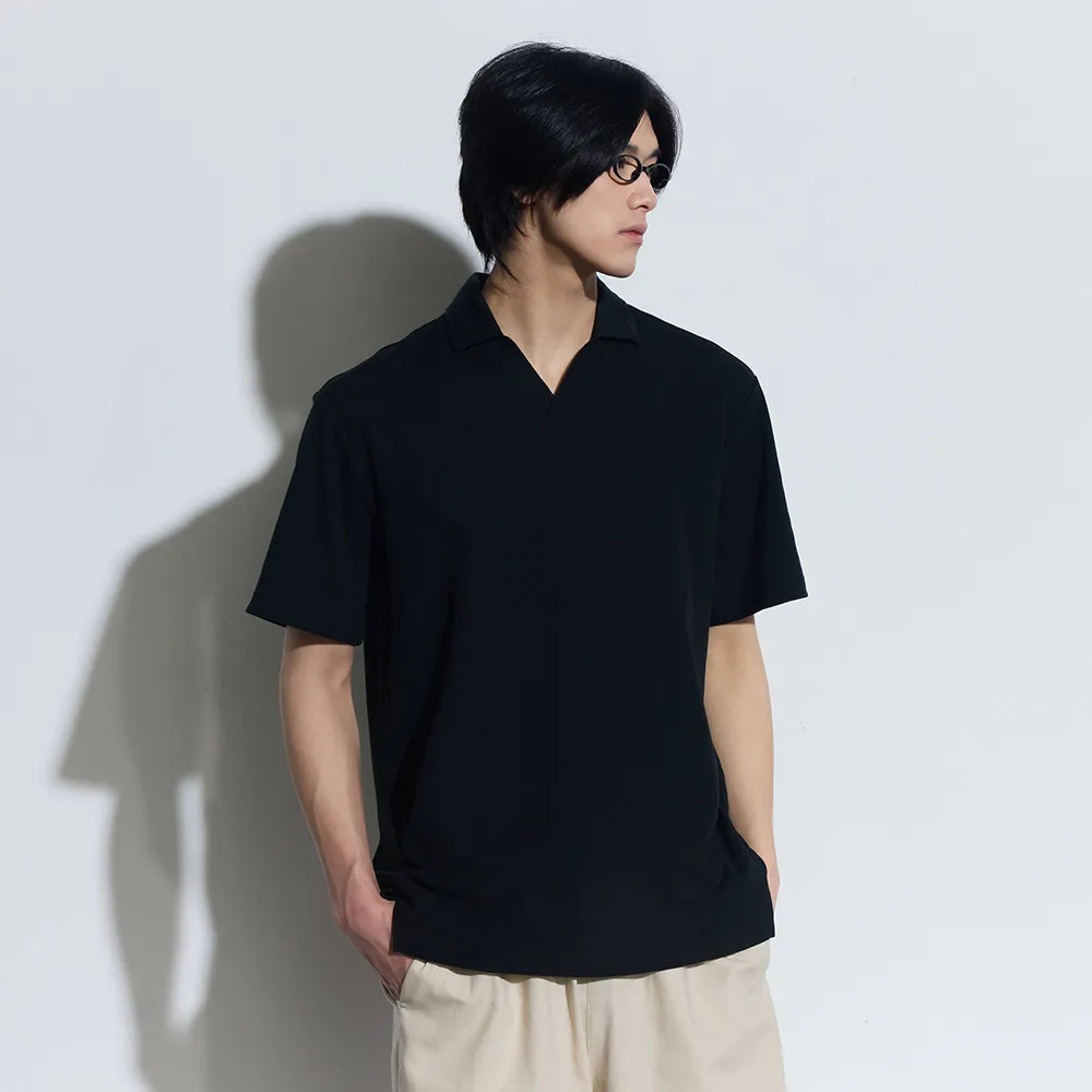 【GAP】男裝 短袖POLO衫-炭黑色(885510)