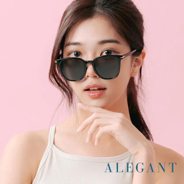 【ALEGANT】獨特時尚月泉黑TR90寶麗來偏光墨鏡/UV400太陽眼鏡(暗室的記憶剪影/露營墨鏡)