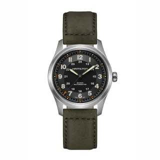 【HAMILTON 漢米爾頓旗艦館】卡其陸戰系列腕錶38mm(自動上鍊 中性 皮革錶帶 H70205830)
