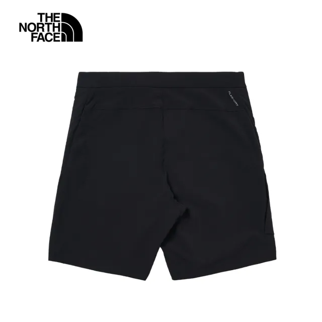 【The North Face 官方旗艦】北面男款黑色吸濕排汗涼感透氣休閒短褲｜87W4JK3